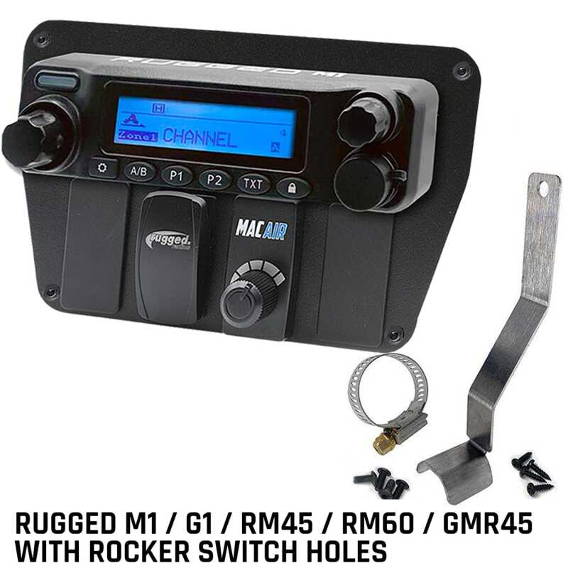 Rugged Radios Can-Am Commander Intercom/Radio Mount M1/G1/RM45/RM60/GMR45 w/Switch Holes