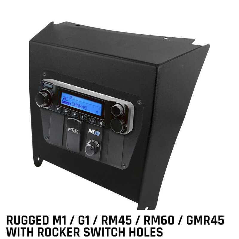 Rugged Radios Kawasaki KRX Multi-Mount Kit - Rugged M1/G1/RM45/RM60/GMR45 w/Switch Holes