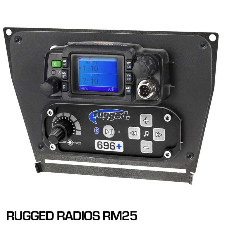 Rugged Radios Polaris RZR PRO XP RZR Turbo R and RZR PRO R Dash Mount Radio and Intercom Rugged RDM