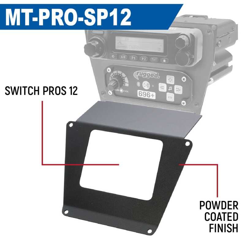 Rugged Radios Polaris RZR PRO XP/Turbo R/PRO R Dash Mount Radio and Intercom - SPOD Switch Panel