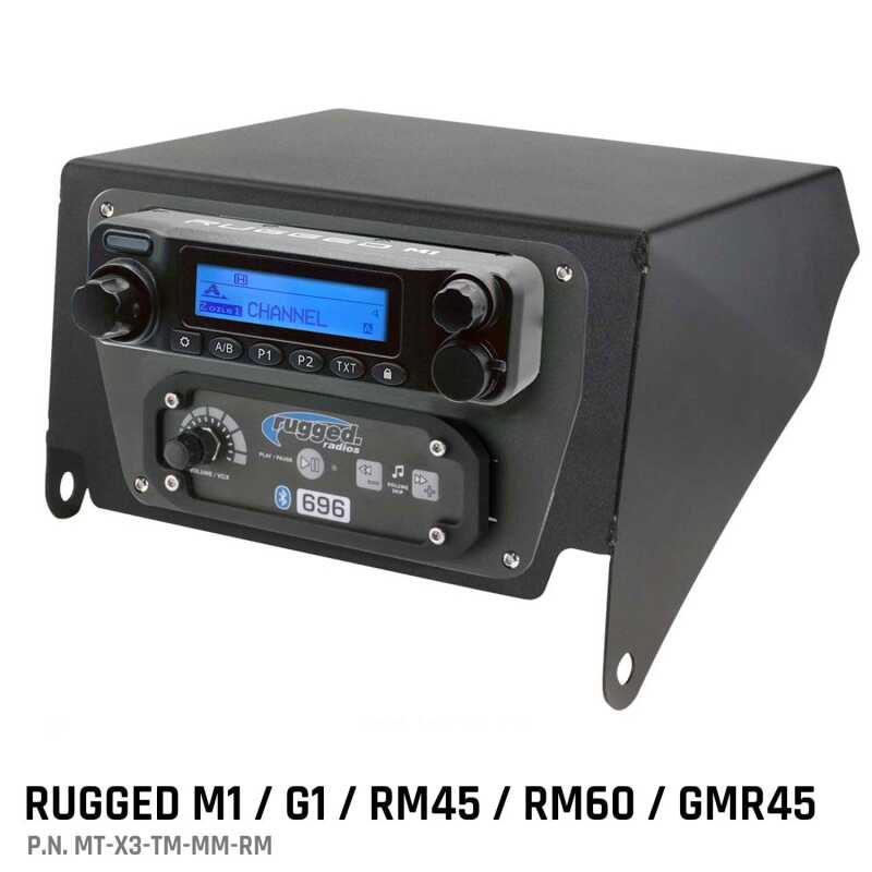 Rugged Radios Can-Am X3 Multi-Mount Kit - Top Mount - Rugged M1/G1/RM45/RM60/GMR45