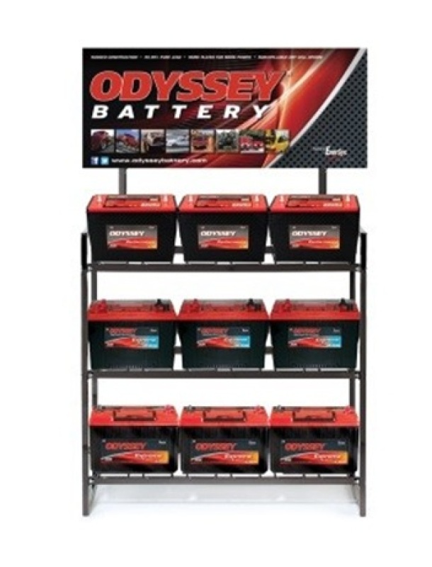 Odyssey Battery 18-Battery Display Rack (3 Wide x 3 High x 2 Deep)