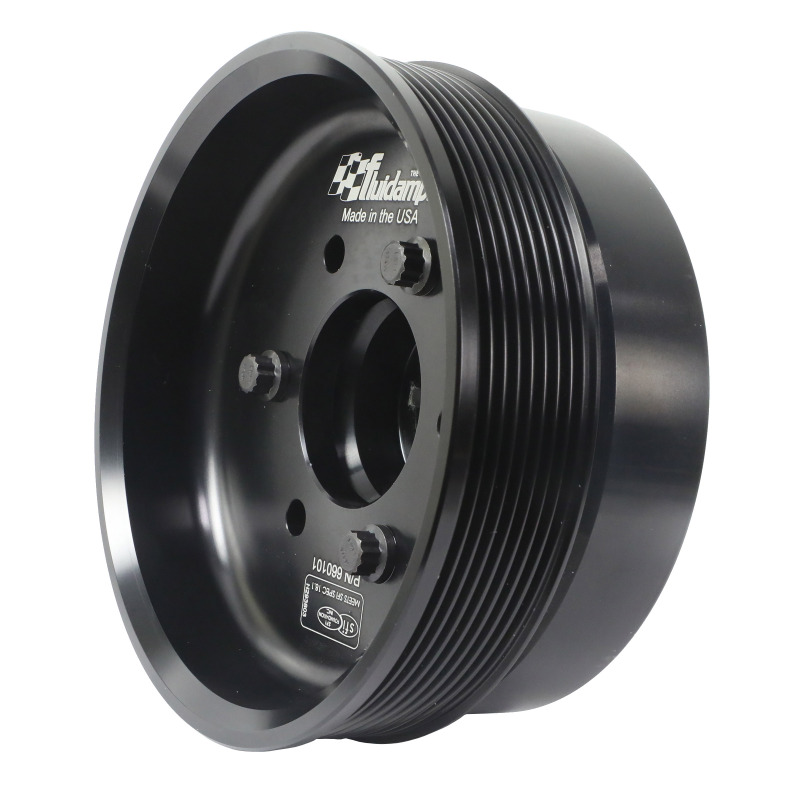 Fluidampr Chevy LSX 6-1/4in Damper w/Single 8 Rib 6.57in Dia Pulley Steel Internally Balanced Damper
