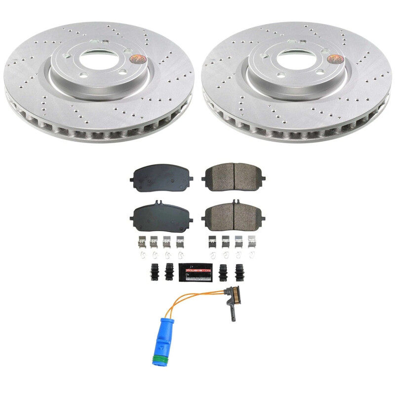 Power Stop 19-22 Mercedes-Benz A220 Front Z23 Coated Brake Kit