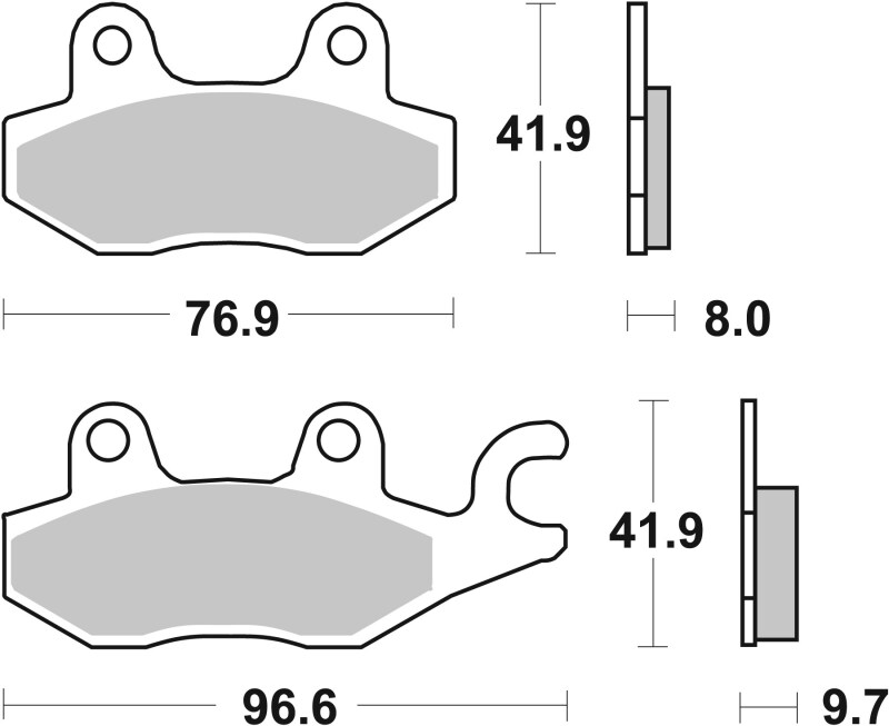 Brembo OE 99-01 Triumph Daytona 750cc Brake Pad - Rear
