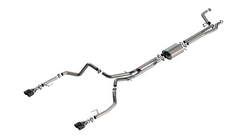 Borla 24-25 Chevy Silverado 1500 (6.2L V8) S-Type Cat Back - 3.5in Carbon Fiber Black Anodized Tips