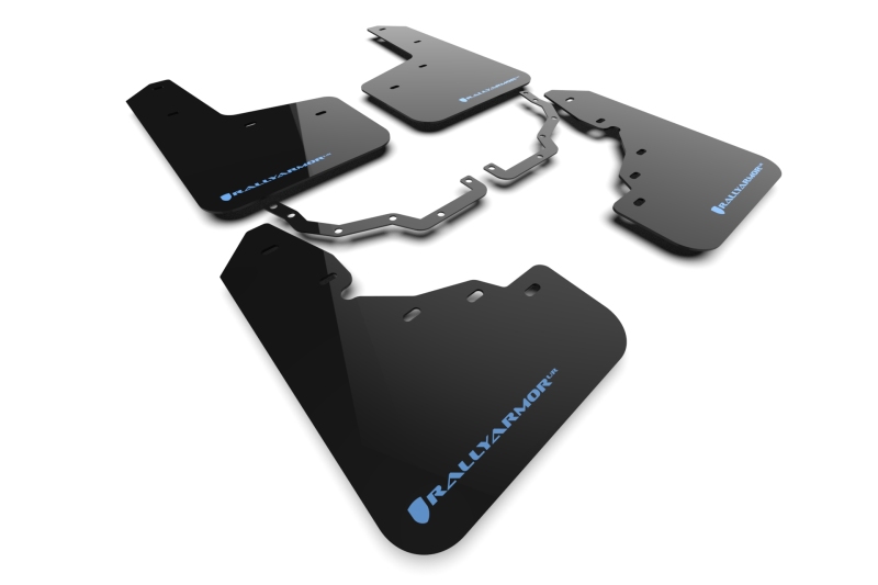 Rally Armor 22-26 Toyota Land Cruiser Black UR Mud Flap Light Blue Logo