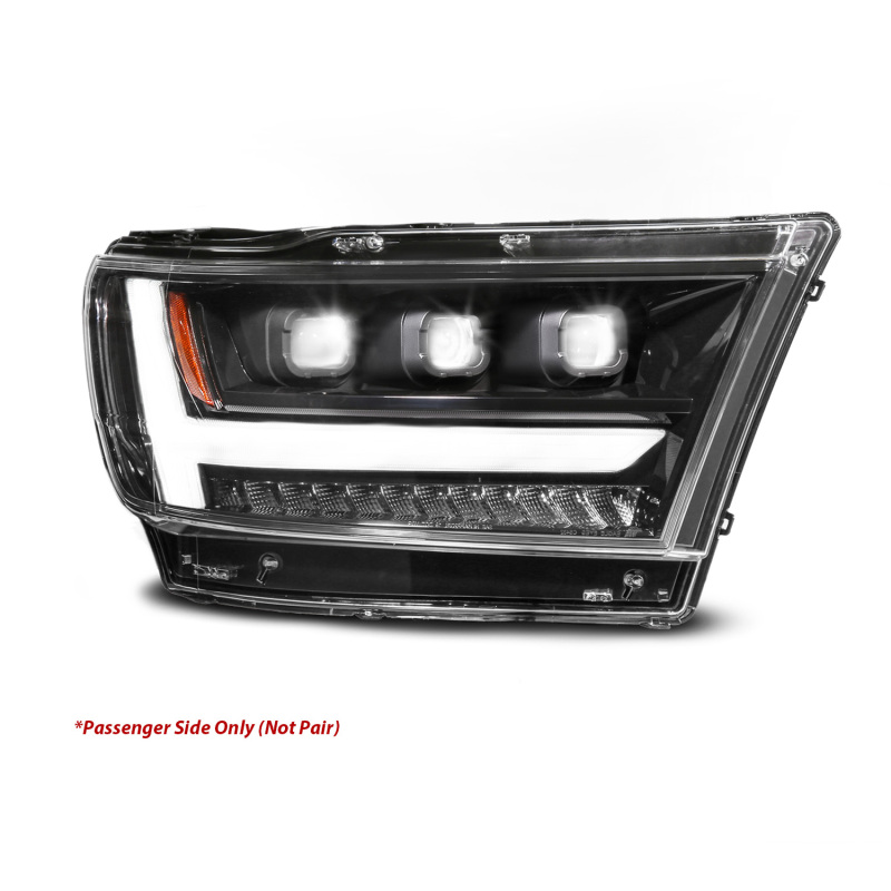 ANZO 19-24 RAM 1500 (New Body/OE Halogen) Full LED Proj Headlights DRL/SeqSig Black - Pass. Side