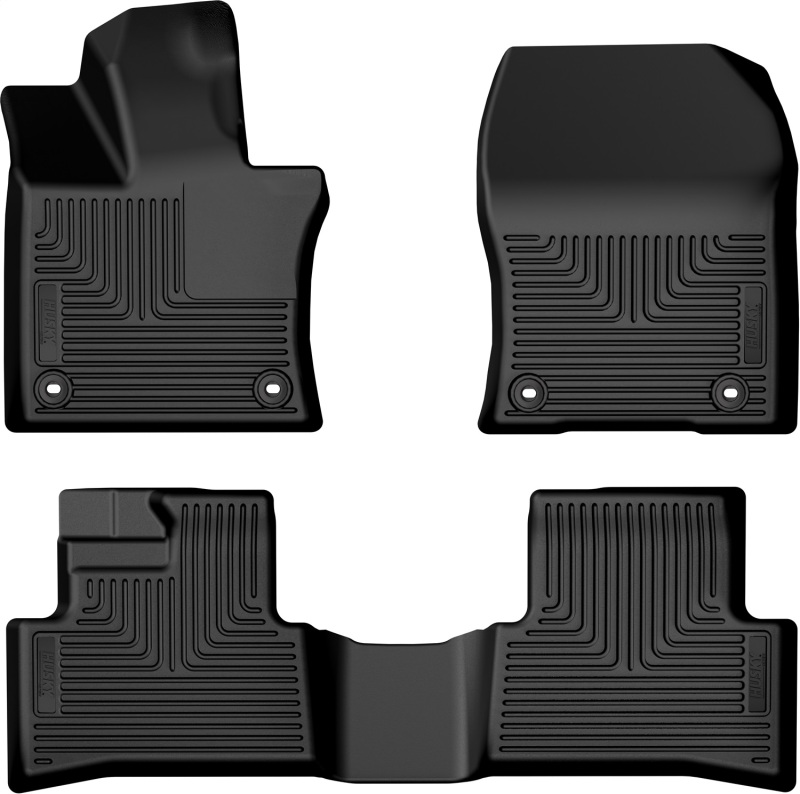 Husky Liners 19-22 Lexus UX200/2025 UX300H Weatherbeater Front & 2nd Seat Floorliner (3pc Set) - Blk