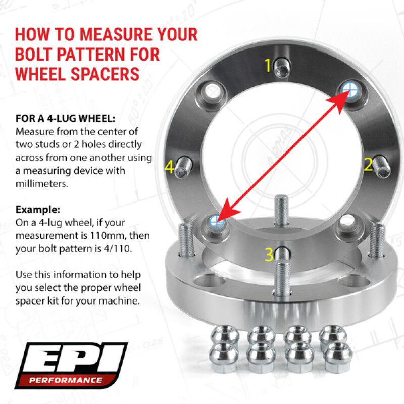 EPI 4/137 Wheel Spacer 2 in. 10 mm. Stud 1.25 Thread