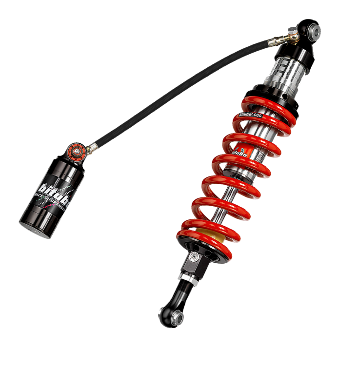 Bitubo CLU1 Monoshock Adjustable: Spring Preload, Rebound, Double Compression, Length, Red Spring