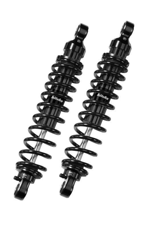 Bitubo WME0 Twinshocks Adjustable: Spring Preload, Rebound, Length 331mm, Dark Edition