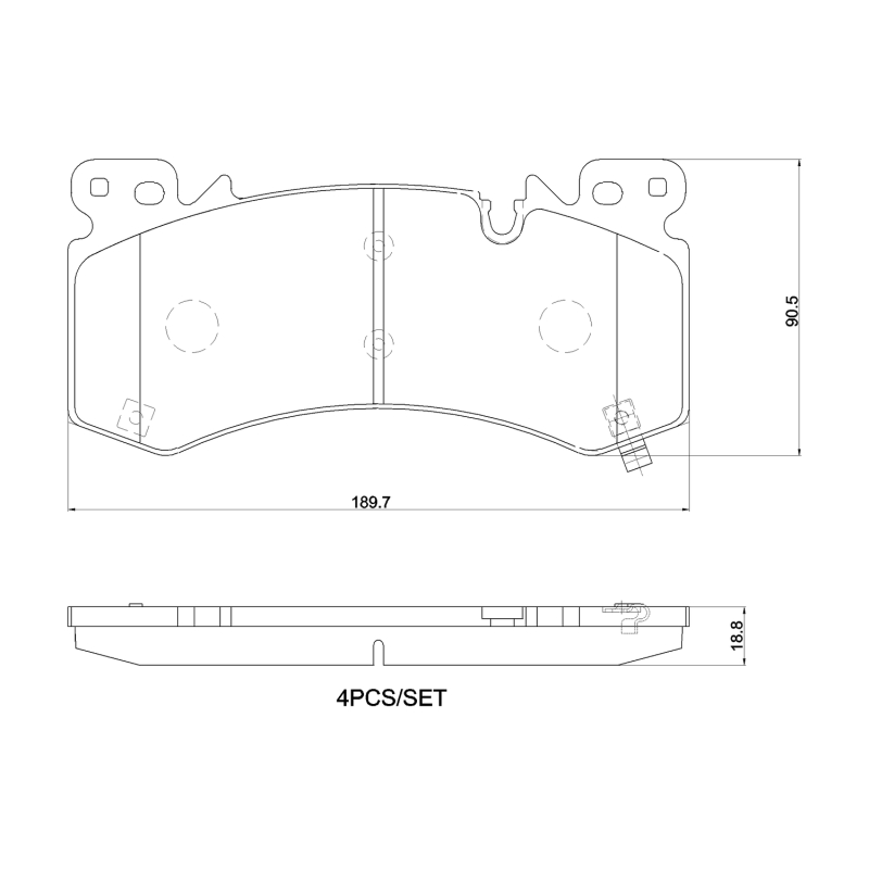 Brembo OE 21-24 Cadillac Escalade/Suburban/23-24 Chevy Silverado 1500 Ceramic Brake Pad - Front