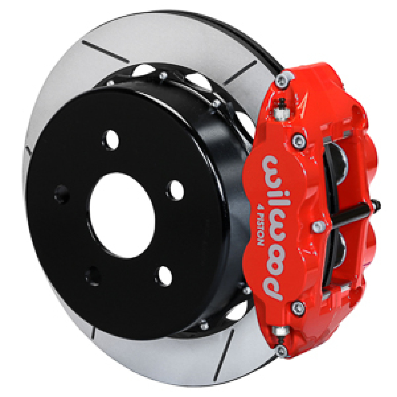 Wilwood 18-21 Jeep Wrangler Narrow Superlite 4R Rear Brake Kit Slotted 13.50in Rotor w/Lines - Red