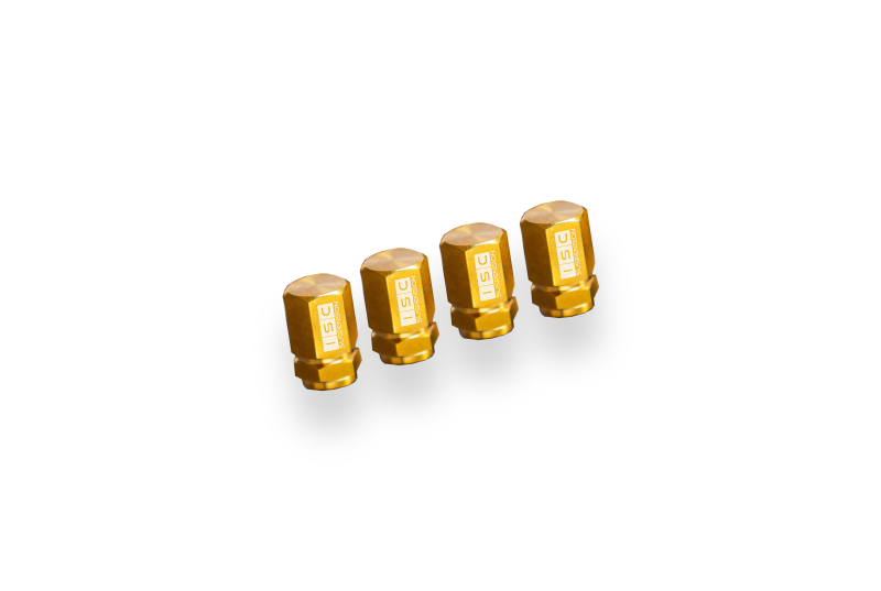 ISC Suspension Titanium Valve Stem Caps (Set of 4) - Gold