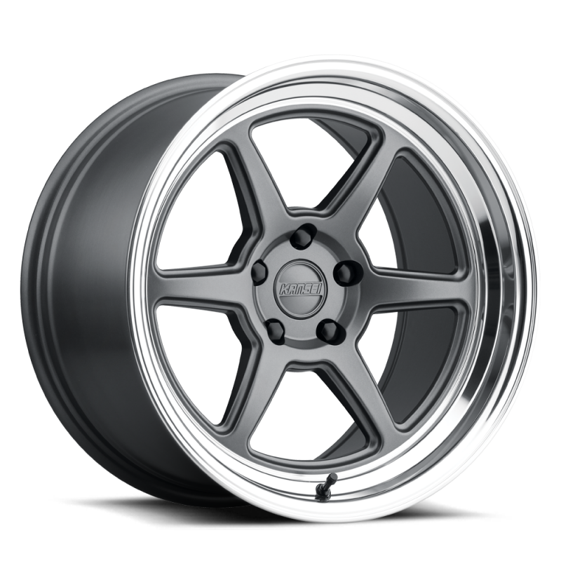 Kansei K14G Roku 18x8.5in / 5x100 BP / 35mm Offset / 73.1mm  Bore - Grey and Machined Lip