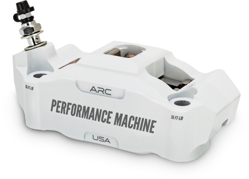 Performance Machine 125 x 4 Race Series Radial Mount Caliper with ARC - Left - White