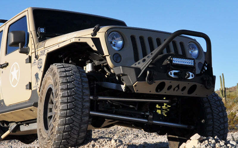 Artec Industries 07-18 Jeep Wrangler JK Front Bumper Rock Guard - Aluminum