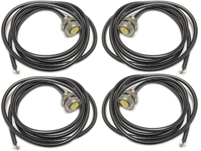 Artec Industries (4-Pack) - Led Bolt Light - 3 Watt Cool White Stainless Steel 11Mm Silver