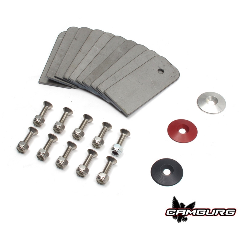 Camburg Black Fender Washer 10 Pack (aluminum washer bolt body clip 1/8in. tab)