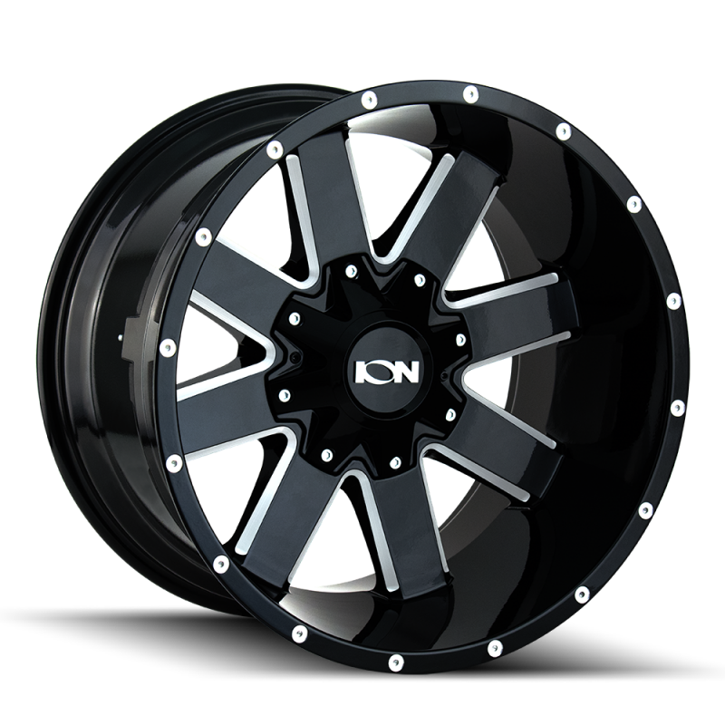 ION 141 18x9 / 8x165.1 BP / 18mm Offset / 125.2mm Hub Gloss Black Milled Wheel