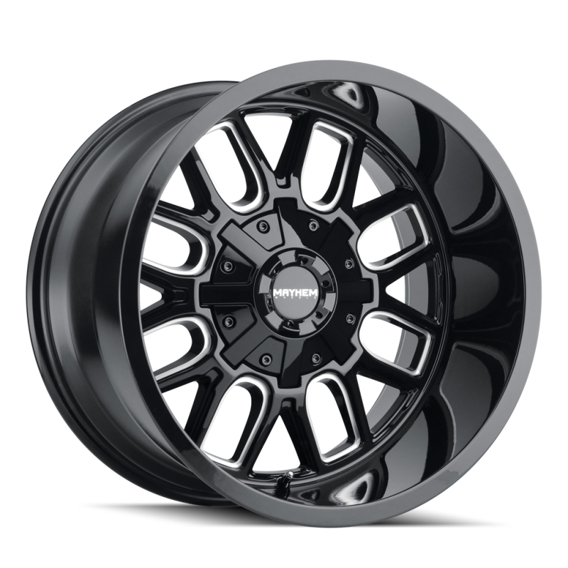 Mayhem 8107 Cogent 20x10 / 8x170 BP / -19mm Offset / 125.2mm Hub Gloss Black Milled Wheel