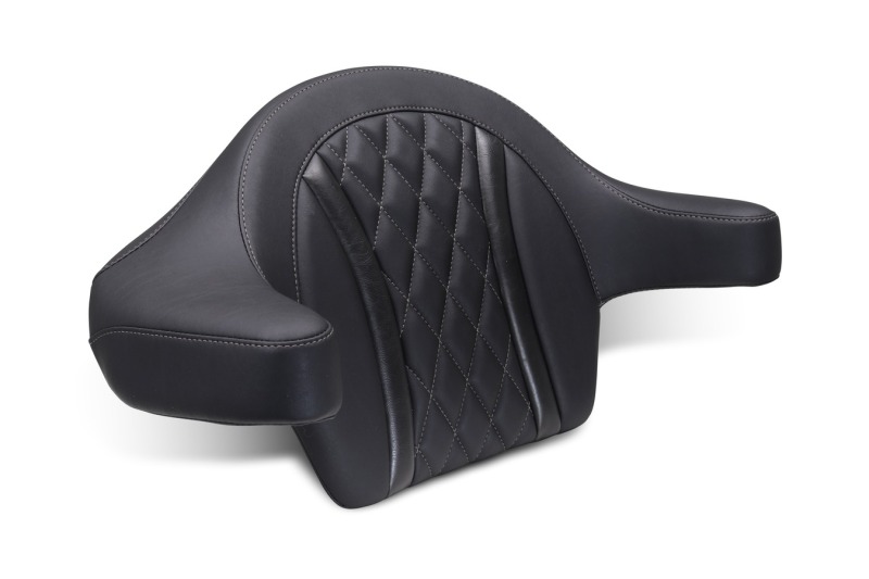 Mustang 23-25 Harley CVO Road Glide (ST) Deluxe Diamond Ext Arm Wrap-around Backrest Black