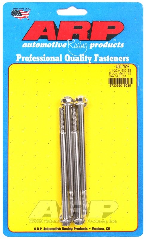 ARP Merlin block, Brodix head SB hex valve cover bolt kit