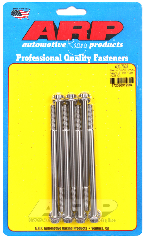 ARP Merlin block, Brodix head BB 12pt valve cover bolt kit