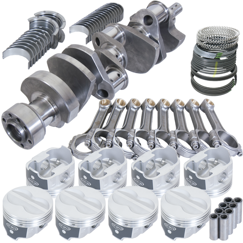 Eagle Chevy 350 1Pc 3.750in Crank 5.700in I-Beam Rods -10cc 4.030in Pistons Rotating Assembly