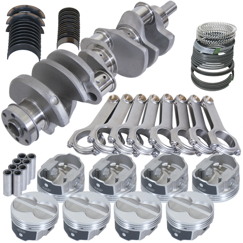 Eagle Ford 351W 4.000in Crank 6.200in H-Beam -11cc Flat Top 4.030in Pistons Rotating Assembly