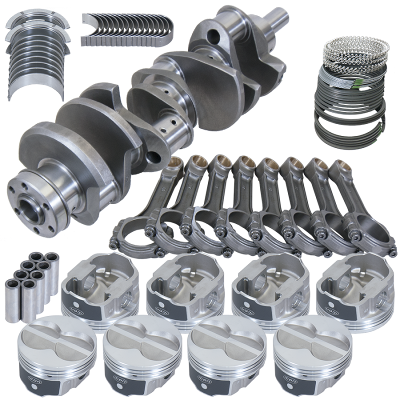 Eagle Ford 351W 4.000in Crank 6.200in I-Beam Rods -11cc Flat Top 4.000in Pistons Rotating Assembly