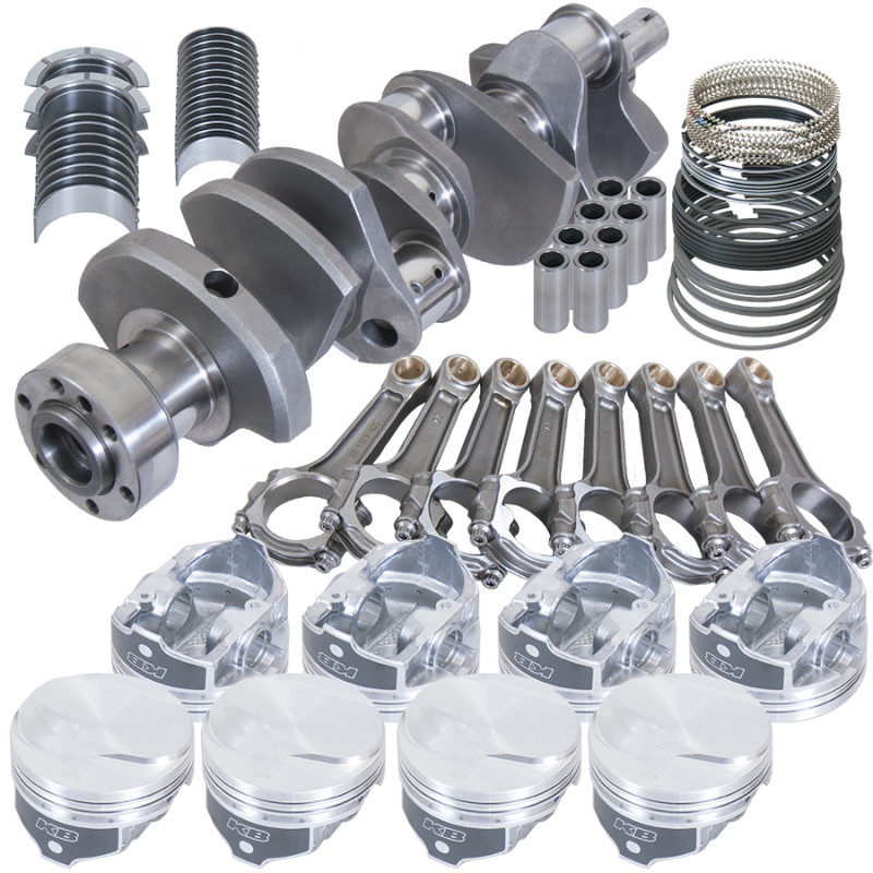 Eagle Chevy 454 1Pc 4.250in Crank 6.385in I-Beam Rods 17cc Dome 4.350in Pistons Rotating Assembly