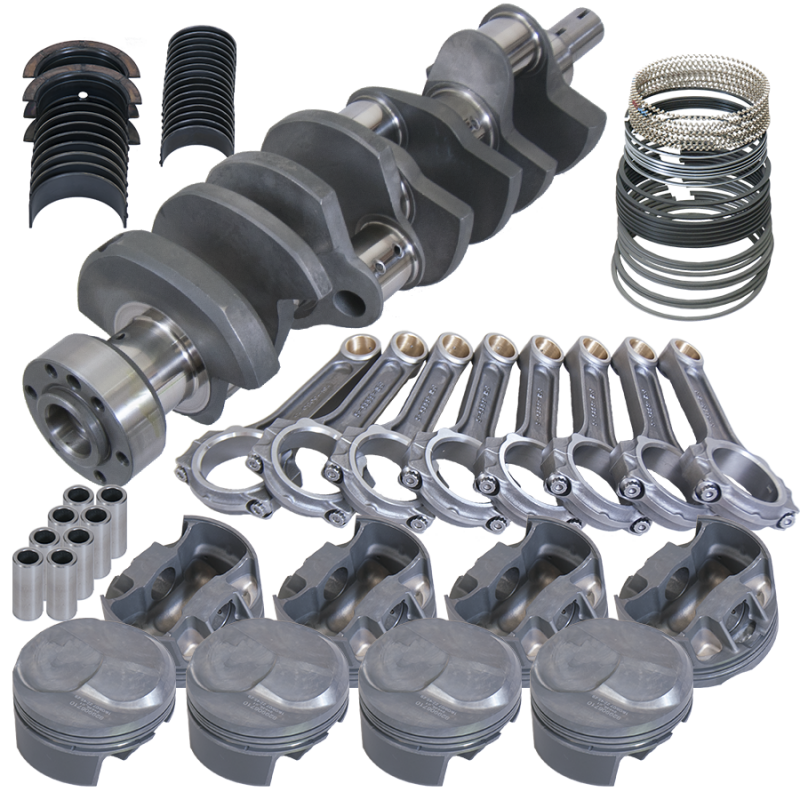 Eagle Chevy 454 1Pc 4.250in Crank 6.385in I-Beam Rods 43cc Dome 4.350in Pistons Rotating Assembly