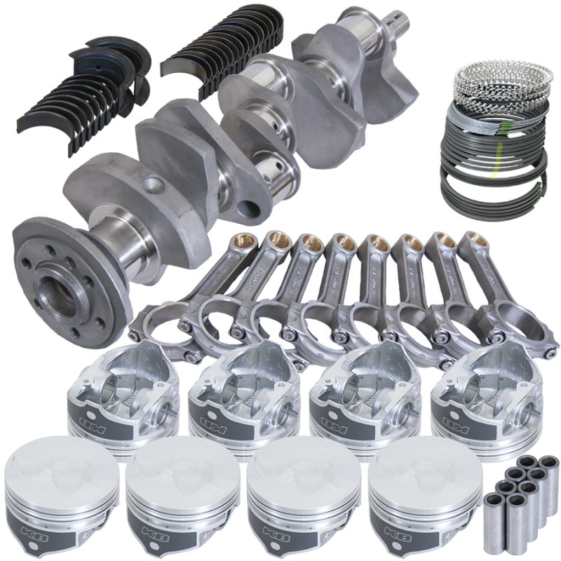 Eagle Chevy 350 2Pc 3.480in Crank 6.000in I-Beam Rod -7cc Flat Top 4.060in Pistons Rotating Assembly