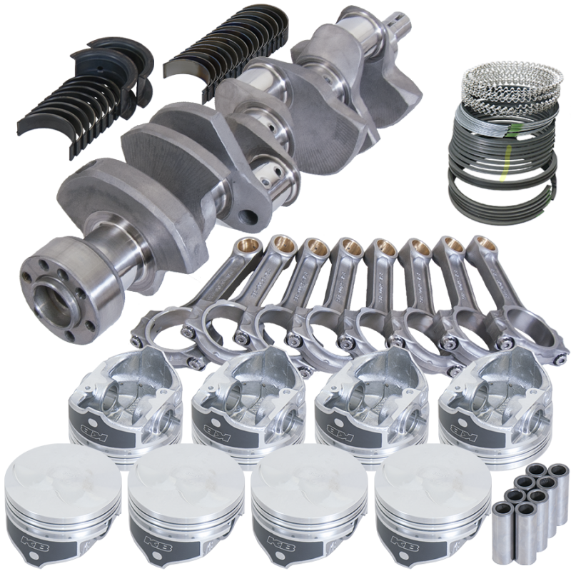 Eagle Chevy 350 1Pc 3.480in Crank 6.000in I-Beam Rod -7cc Flat Top 4.060in Pistons Rotating Assembly