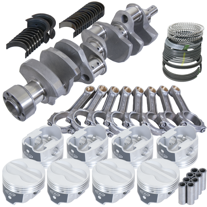 Eagle Chevy LT1 350 1Pc 3.750in Crank 5.700in I-Beam Rods -10cc 4.030in Pistons Rotating Assembly