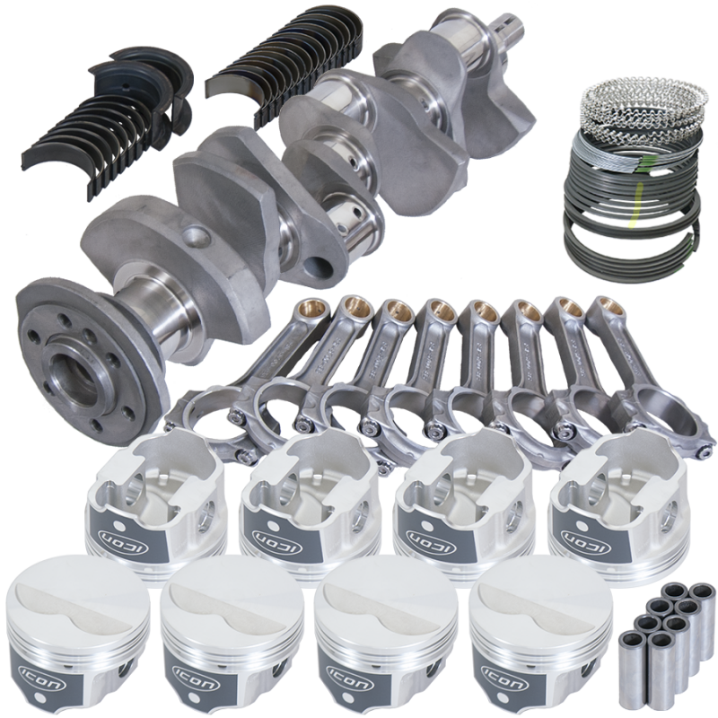 Eagle Chevy 350 3.480in Crank 5.700in I-Beam Rods -3.7cc Flat Top 4.060in Pistons Rotating Assembly