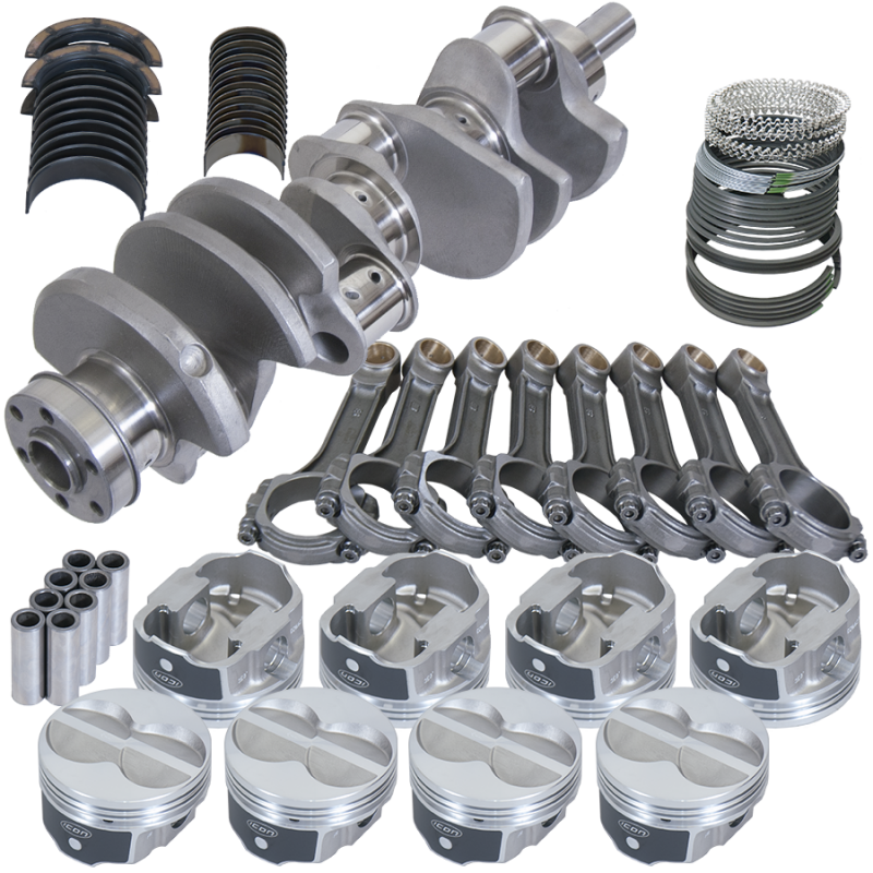 Eagle Ford 351W 4.000in Crank 6.200in I-Beam Rods -11cc Flat Top 4.030in Pistons Rotating Assembly