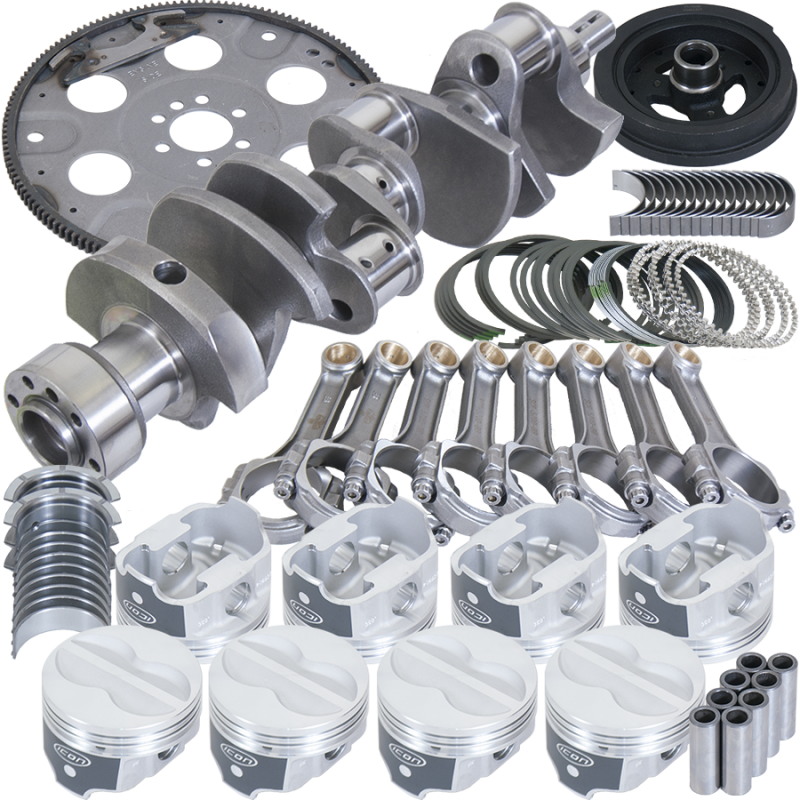 Eagle Chevy 350 1Pc 3.750in Crank 5.700in I-Beam Rod 4.000in Pistons 153 Tooth FP Balanced Assembly
