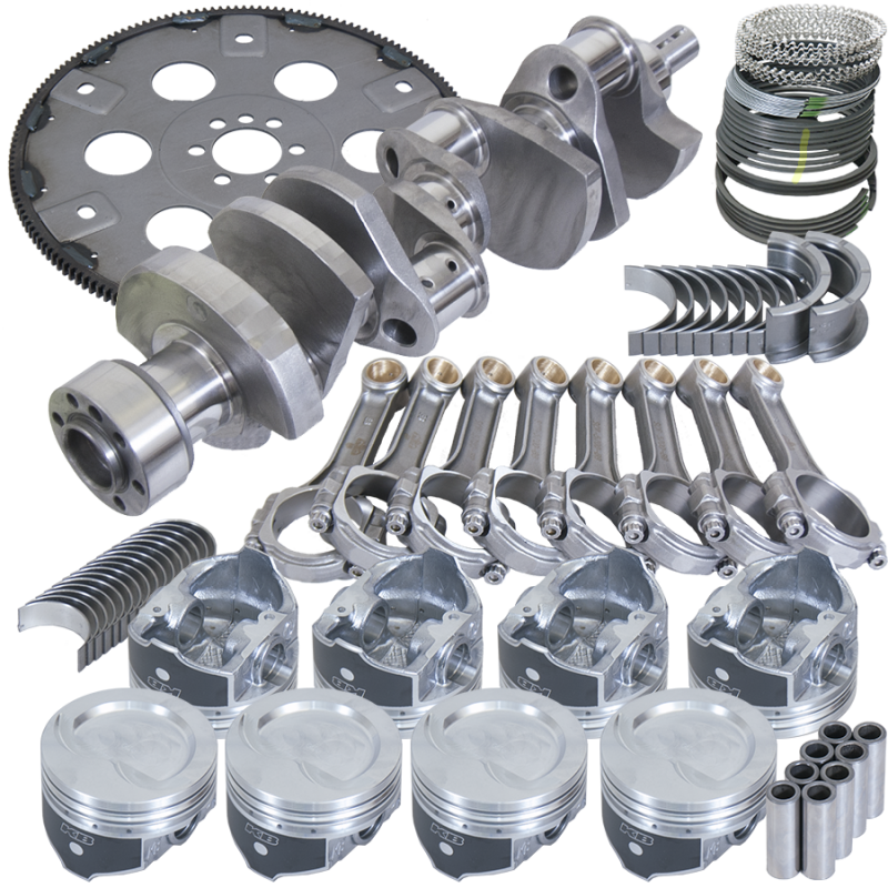 Eagle Chevy 350 1Pc 3.750in Crank 5.700in I-Beam Rod 4.030in Pistons 168 Tooth FP Balanced Assembly