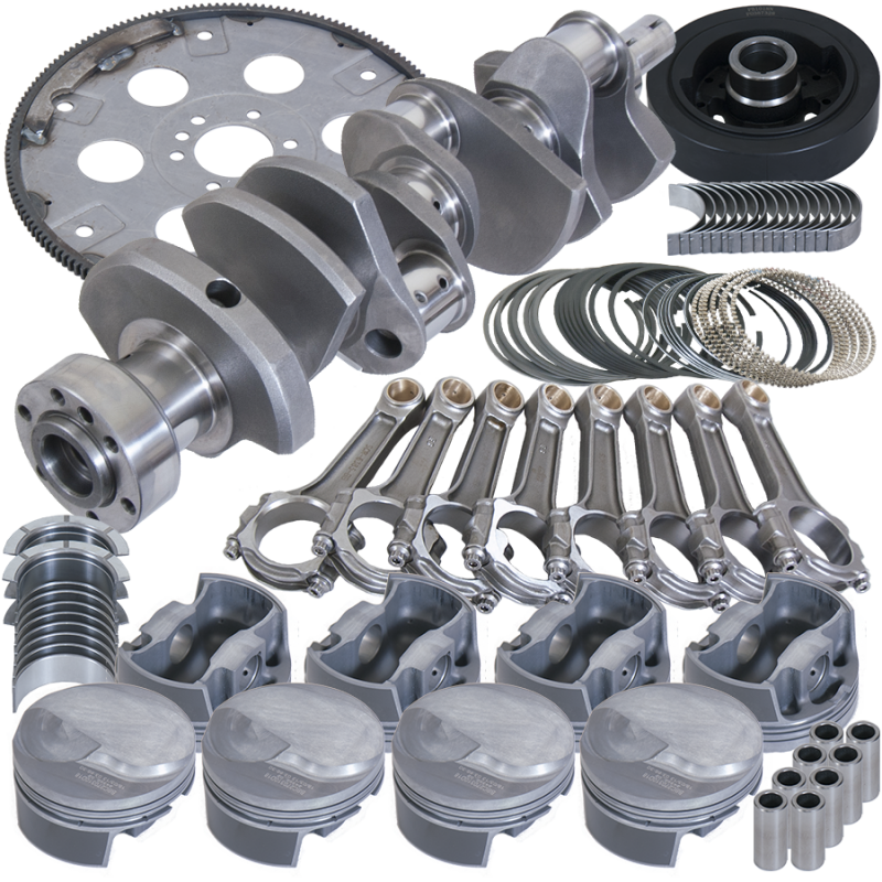 Eagle Chevy 454 1Pc 4.250in Crank 6.385in I-Beam Rods 4.350in Pistons 168 Tooth FP Balanced Assembly