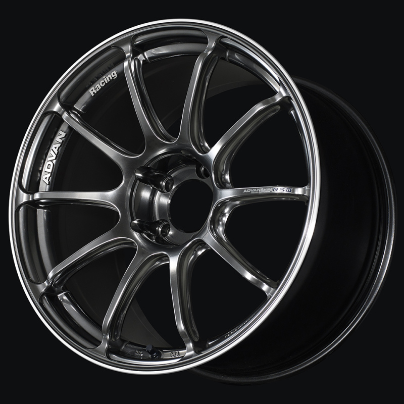Advan RSIII 19X8.5 +35 5x120 Racing Hyper Black and Ring Wheel