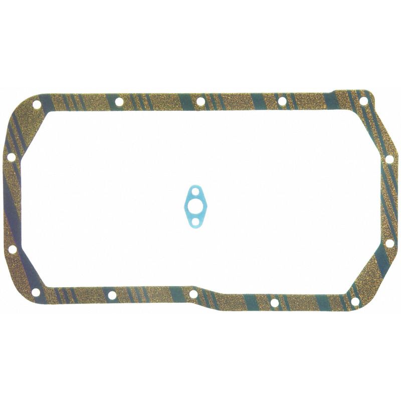 Fel-Pro Oldsmobile Cutlass Supreme OS 13398 C-1 Engine Oil Pan Gasket Set Blue Stripe cork-rubber