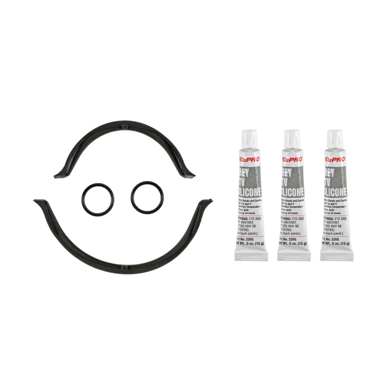 Fel-Pro Nissan Murano OS 30696 Engine Oil Pan Gasket Set RTV Black Silicone w/ Rubber End Seals