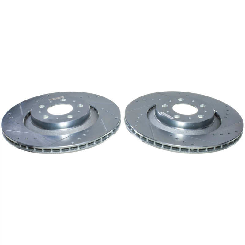 Power Stop 20-24 Tesla Y Rear Drilled & Slotted Rotor - Pair
