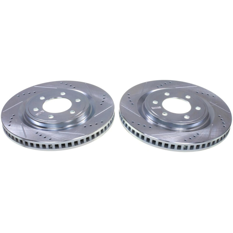 Power Stop 22-23 Ford F-150 Lightning Front Drilled & Slotted Rotor - Pair