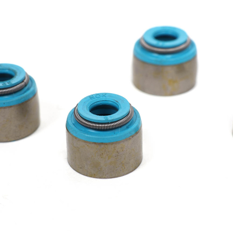 BLOX Racing Honda 5.5mm Valve Stem Seals Blue FKM - Set of 8 (Fits Both Intake & Exhaust)