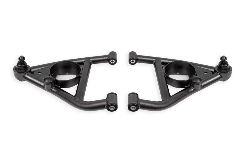 BMR 68-74 Chevrolet Nova w/ Bump Stops Lower A-Arms w/ STD. Ball Joint (Delrin) - Black Hammertone