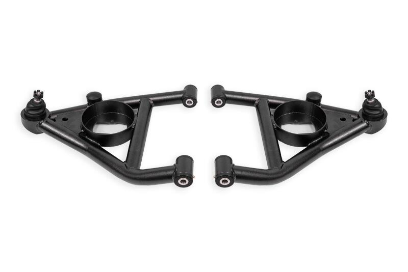 BMR 67-69 Chevrolet Camaro w/Rear Bump Stops Lower A-Arms w/STD Ball Joint Delrin - Black Hammertone